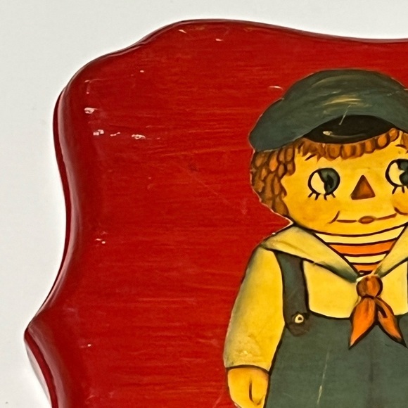 Vintage Raggedy Ann and Andy Wooden Wall Plaque - Picture 11 of 11